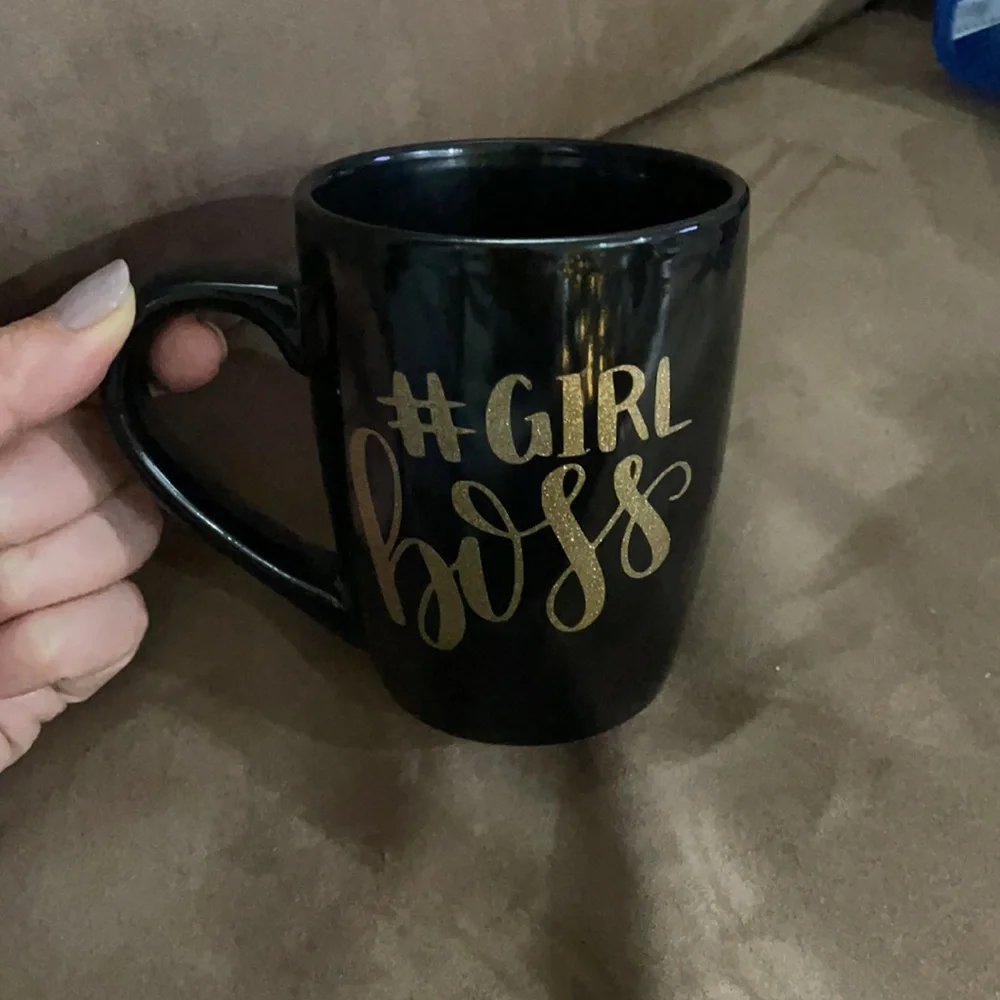 # Girl Boss ceramic black coffee mug